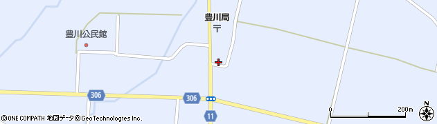 秋田県大仙市豊川（元畑）周辺の地図