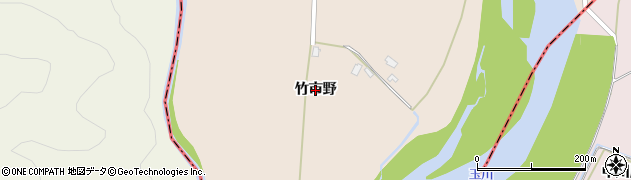 秋田県仙北市角館町下延（竹市野）周辺の地図