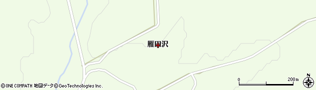 秋田県大仙市土川雁田沢周辺の地図