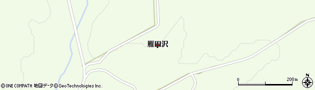 秋田県大仙市土川（雁田沢）周辺の地図
