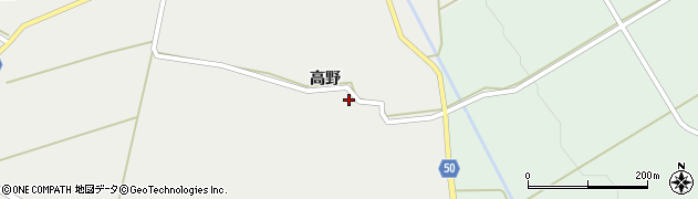 秋田県大仙市豊岡（高野）周辺の地図