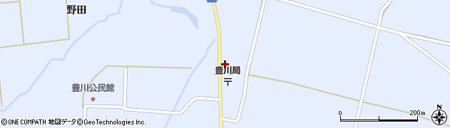 秋田県大仙市豊川八丁堀関下23周辺の地図