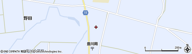 秋田県大仙市豊川八丁堀関下周辺の地図