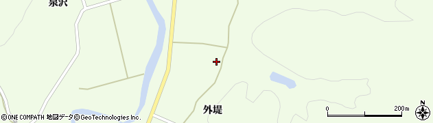 秋田県大仙市土川（外堤）周辺の地図