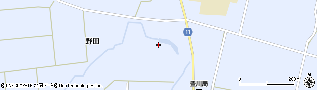 秋田県大仙市豊川（清水ノ上）周辺の地図