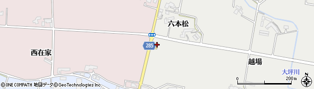 岩手県紫波町（紫波郡）平沢（六本松）周辺の地図