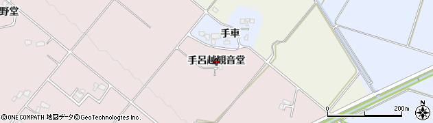 秋田県大仙市北長野（手呂越観音堂）周辺の地図