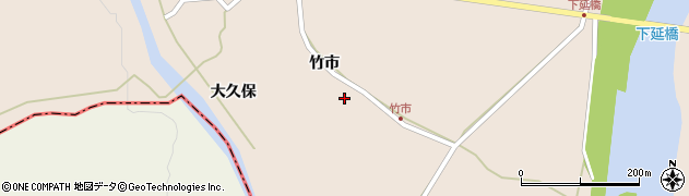 秋田県仙北市角館町下延大久保106周辺の地図