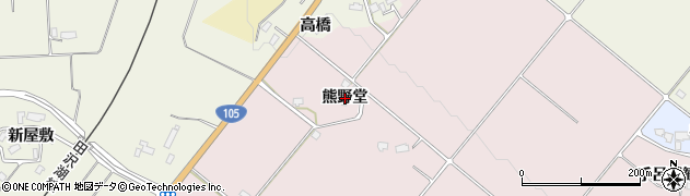 秋田県大仙市北長野（熊野堂）周辺の地図