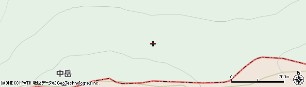 早池峰山の高山帯・森林植物群落周辺の地図