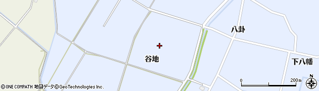 秋田県大仙市豊川（谷地）周辺の地図