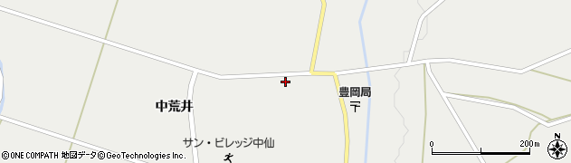 秋田県大仙市豊岡中荒井野185周辺の地図