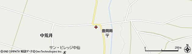 秋田県大仙市豊岡中荒井野36周辺の地図