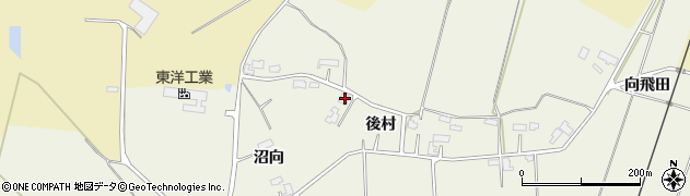 秋田県大仙市上鴬野後村16周辺の地図