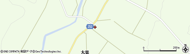 秋田県大仙市土川大楽周辺の地図