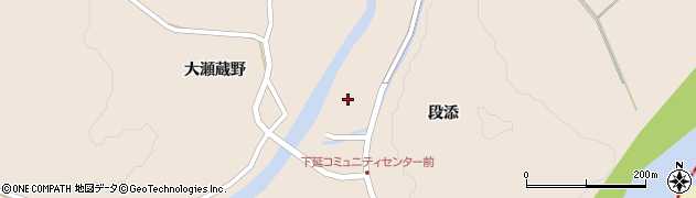 秋田県仙北市角館町下延（上川原）周辺の地図