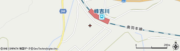 秋田県大仙市協和峰吉川（半仙）周辺の地図