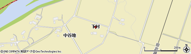 秋田県大仙市下鴬野（下村）周辺の地図
