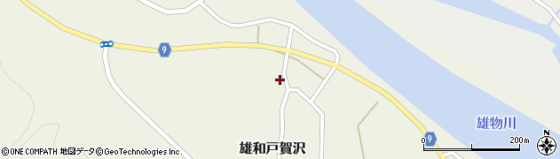 秋田県秋田市雄和戸賀沢御江田155周辺の地図