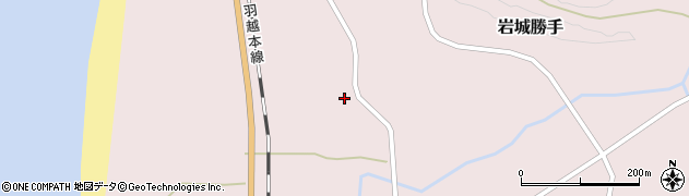 秋田県由利本荘市岩城勝手（川向）周辺の地図