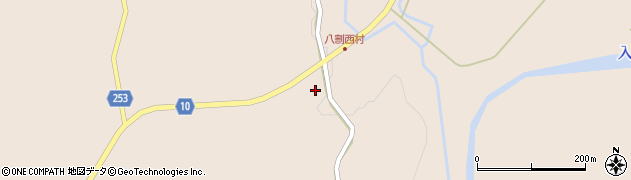 秋田県仙北市角館町八割（坂ノ下）周辺の地図