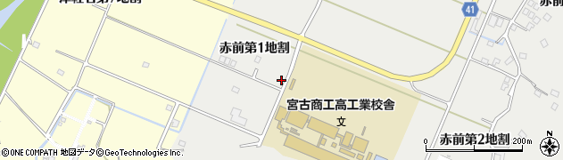岩手県宮古市赤前第１地割周辺の地図