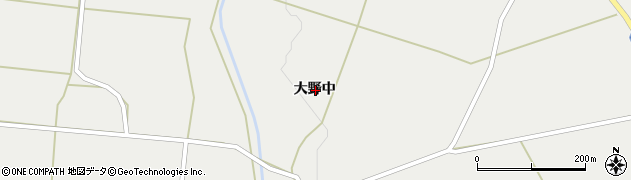 秋田県大仙市豊岡大野中周辺の地図