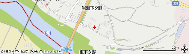 秋田県仙北市角館町岩瀬下タ野262周辺の地図