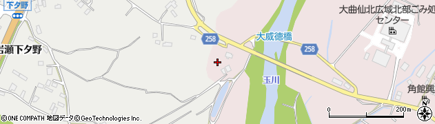 秋田県仙北市角館町薗田（久保）周辺の地図