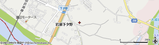 秋田県仙北市角館町岩瀬下タ野周辺の地図