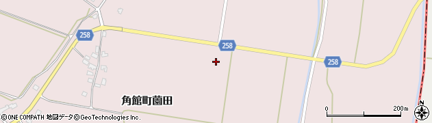 秋田県仙北市角館町薗田（西釣田）周辺の地図