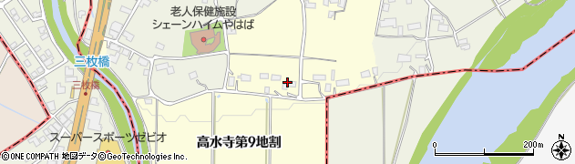 岩手県矢巾町（紫波郡）高水寺（第９地割）周辺の地図