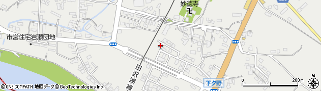 秋田県仙北市角館町岩瀬下タ野38周辺の地図