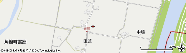 秋田県仙北市角館町雲然（田頭）周辺の地図