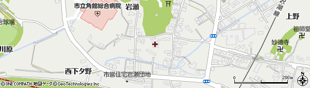 秋田県仙北市角館町岩瀬周辺の地図
