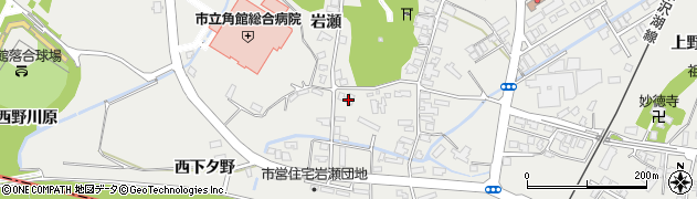 秋田県仙北市角館町岩瀬36周辺の地図