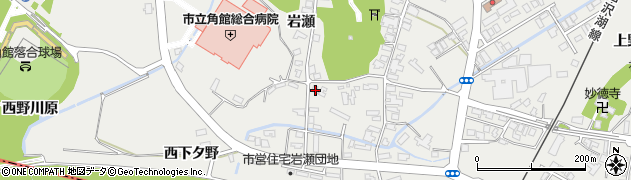 秋田県仙北市角館町岩瀬38周辺の地図