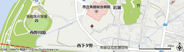 秋田県仙北市角館町岩瀬14周辺の地図