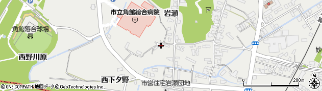 秋田県仙北市角館町岩瀬21周辺の地図