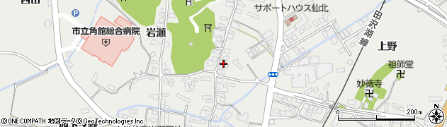 秋田県仙北市角館町岩瀬176周辺の地図