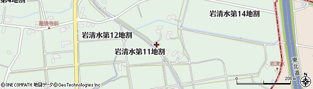 岩手県矢巾町（紫波郡）岩清水（第１１地割）周辺の地図