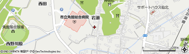秋田県仙北市角館町岩瀬31周辺の地図