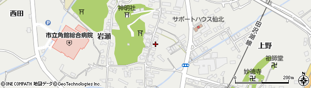 秋田県仙北市角館町岩瀬178周辺の地図