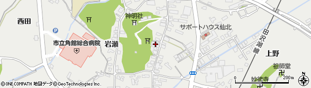 秋田県仙北市角館町岩瀬163周辺の地図