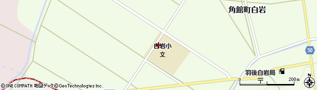 秋田県仙北市角館町白岩新西野周辺の地図