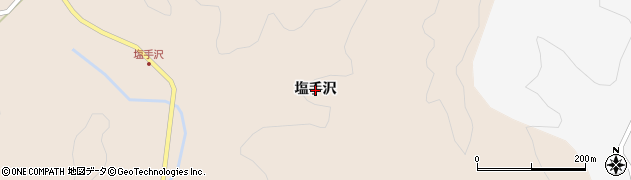 秋田県仙北市角館町八割（塩手沢）周辺の地図