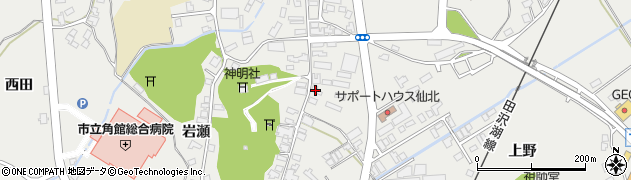 秋田県仙北市角館町岩瀬190周辺の地図