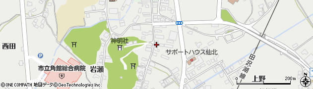 秋田県仙北市角館町岩瀬191周辺の地図