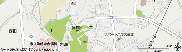 秋田県仙北市角館町岩瀬118周辺の地図