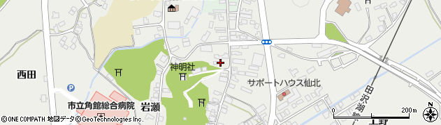 秋田県仙北市角館町岩瀬149周辺の地図